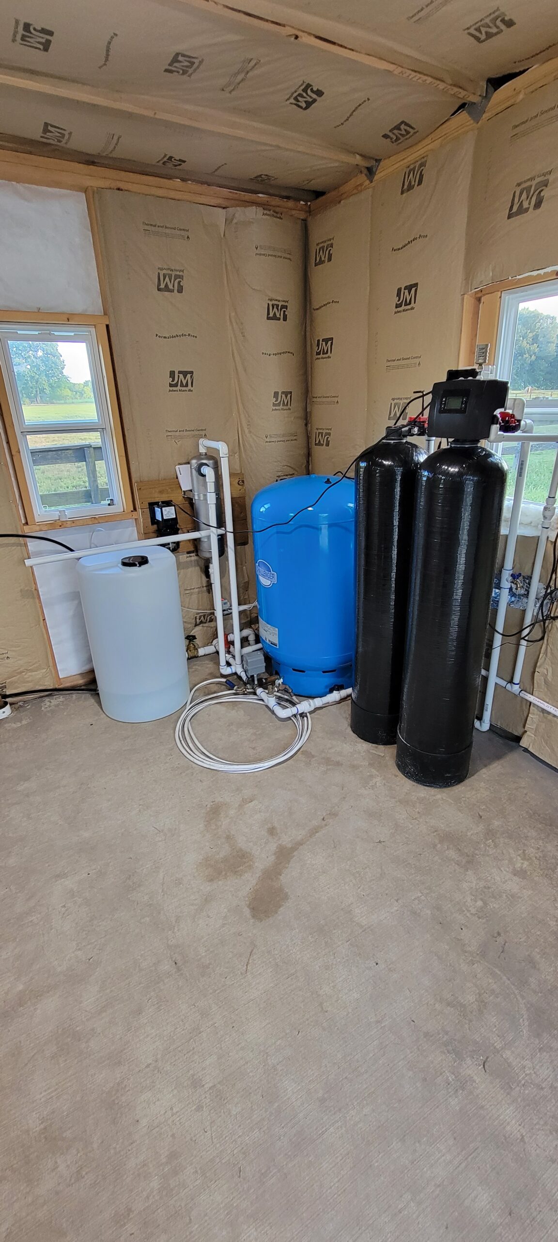 H202 System with iron filter.